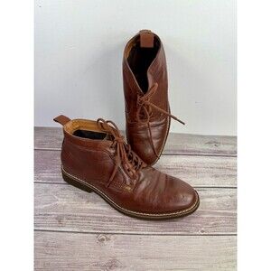 GUESS Brown Leather Ankle Boots Men Size 8M Dress Shoes